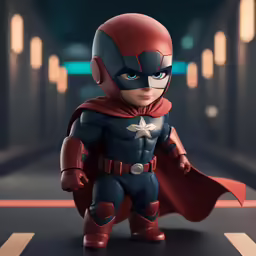 the animated avengers character is standing in a tunnel