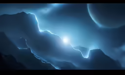the stars are shining high above the clouds