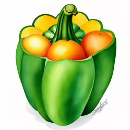 an image of a painting of many oranges in a bowl