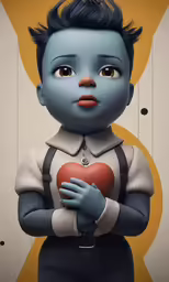 a man that has a heart in his hands