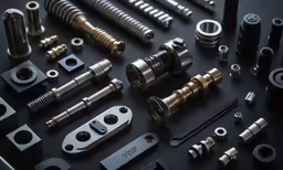 an assortment of parts and tools that is placed together
