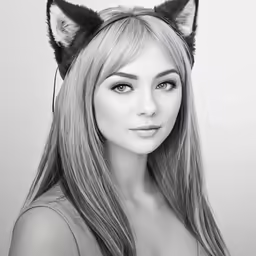 a woman wearing a costume and a fake cat hat