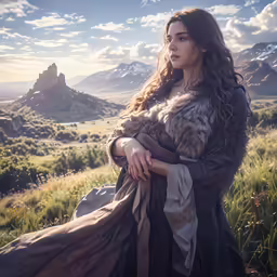 a young woman in an image of an environment
