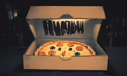 a picture of a box with a creepy food