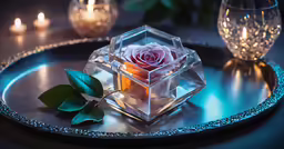 a candle that is sitting next to some flowers
