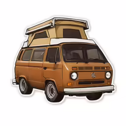 an old van with a camper roof on
