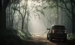 a car that is sitting on the side of a road