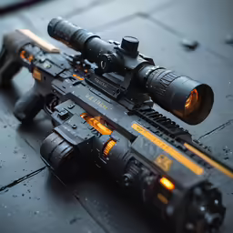 this is an image of a rifle and sightfinder