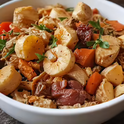 a bowl full of a bunch of different foods