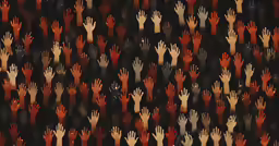 a lot of hands are on the same pattern