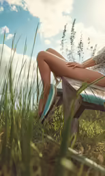 a woman in shorts is posing for a photo