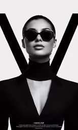 the cover of a fashion magazine with an image of a woman in black