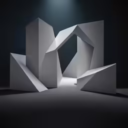 white paper stacked up in the dark