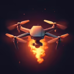 a white and black colored remote controlled flying object