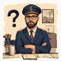 an image of a man in a uniform with his arms crossed