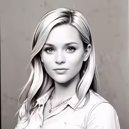a black and white photo of a woman