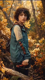 a girl is standing with her backpack on her shoulders