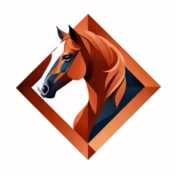a stylized horse is shown in the image