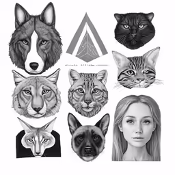 some of the various face sketches