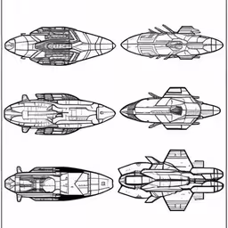 a drawing of some vehicles that are made from paper