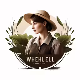 the girl is wearing a straw hat in front of a white background