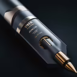 a pen is displayed with a fountain