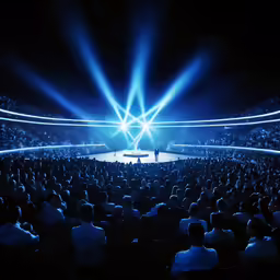 an audience watching an audience on stage