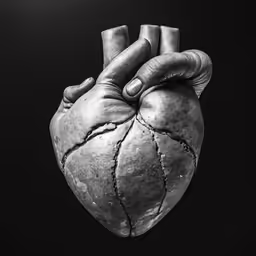 a large heart shaped with an opening at the top