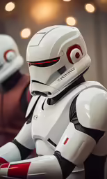 two clone troopers from the star wars sit together