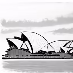 a photo of a building on the water
