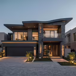 modern house design with stone accents in sydney