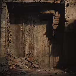the doorway is closed on the side of the building