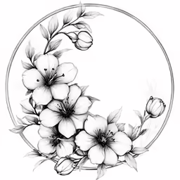 the beautiful flower circle on the side of the wall