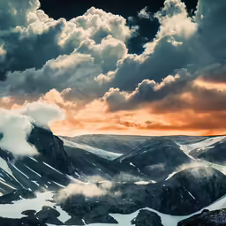 a landscape that has some mountains in the background