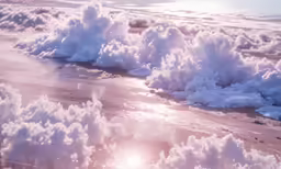 a bunch of very pretty clouds over some water