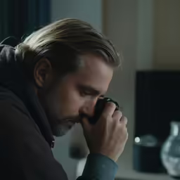 a man is talking on the phone by himself