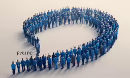 several people that are in the shape of a circle