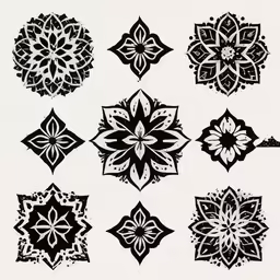 the black and white designs have been added to create something unique