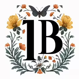 a picture of a letter with flowers and butterflies
