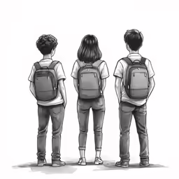 three young boys looking up at the sky