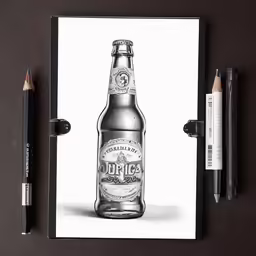 a bottle that is sitting on a table