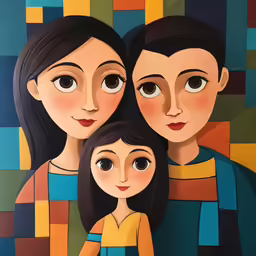 three woman and a boy are looking at something with one third looking down