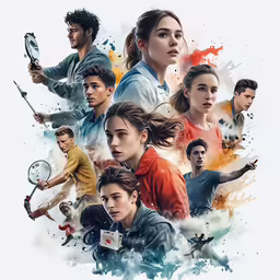 a movie poster of some people and various objects