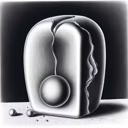 an image of a ball and a sculpture