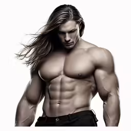 an image of a man showing off his strong muscles