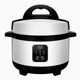 an electric pressure cooker with digital display