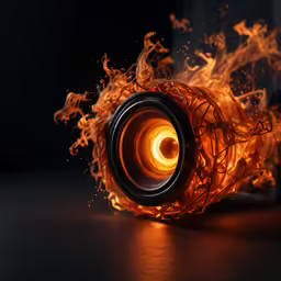 a speaker that has been made to look like it is spinning