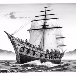 a very large boat with a lot of people on it