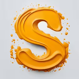 the letter s has oil all over it