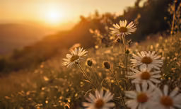 some daisies that are growing in the grass